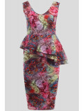 ENYA Floral Prints Bodycon Midi Dress 8-14