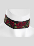 Isla Red Rose Design Choker Necklace