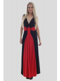 Jennifer Plus Size Illusion Contrast Maxi Dress 16-26