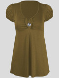 Lavya Cap Sleeve Diamond Brooch Tie Back Mini Dress 14-16