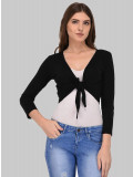 Julie Tie Knot Front Open Cropped Shrugs Cardigan Top 8-14