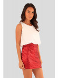 Kayleigh Nia Sequins Mini Skirt Party Dress 8-14