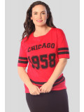 Zoe Plus Size Baseball Stripy T Shirts 16-26